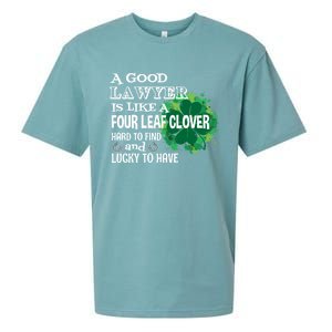 A Good Lawyer Is Like A Four Leaf Clover St Patricks Day Gift Sueded Cloud Jersey T-Shirt