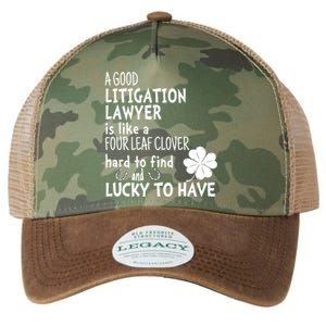 A Good Litigation Lawyer Is Like A 4 Leaf Clover St Patricks Gift Legacy Tie Dye Trucker Hat