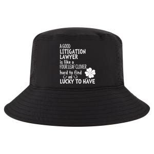 A Good Litigation Lawyer Is Like A 4 Leaf Clover St Patricks Gift Cool Comfort Performance Bucket Hat