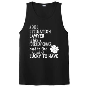 A Good Litigation Lawyer Is Like A 4 Leaf Clover St Patricks Gift PosiCharge Competitor Tank