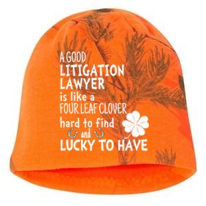 A Good Litigation Lawyer Is Like A 4 Leaf Clover St Patricks Gift Kati - Camo Knit Beanie