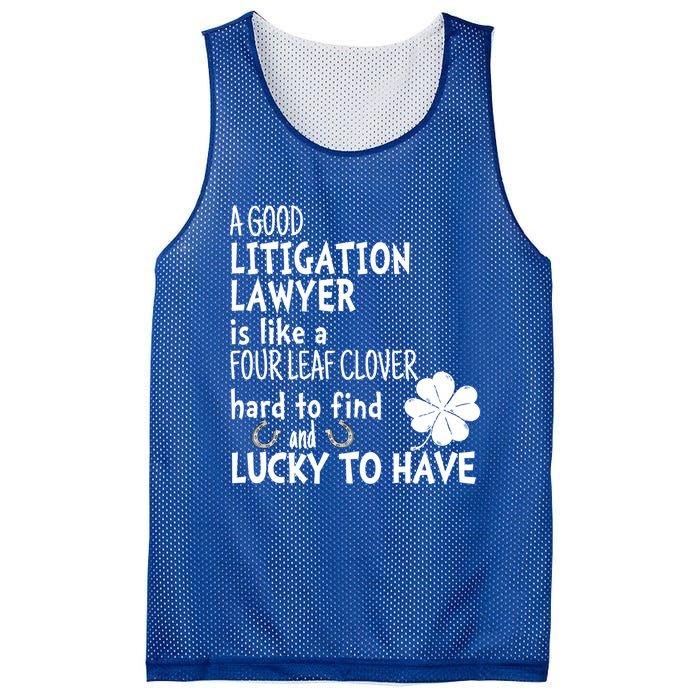 A Good Litigation Lawyer Is Like A 4 Leaf Clover St Patricks Gift Mesh Reversible Basketball Jersey Tank