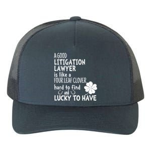 A Good Litigation Lawyer Is Like A 4 Leaf Clover St Patricks Gift Yupoong Adult 5-Panel Trucker Hat