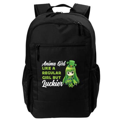 Anime Girl Like A Regular Girl But Luckier St Patrick's Day Backpack