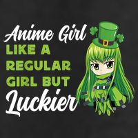 Anime Girl Like A Regular Girl But Luckier St Patrick's Day 11oz C Handle Ceramic Mug
