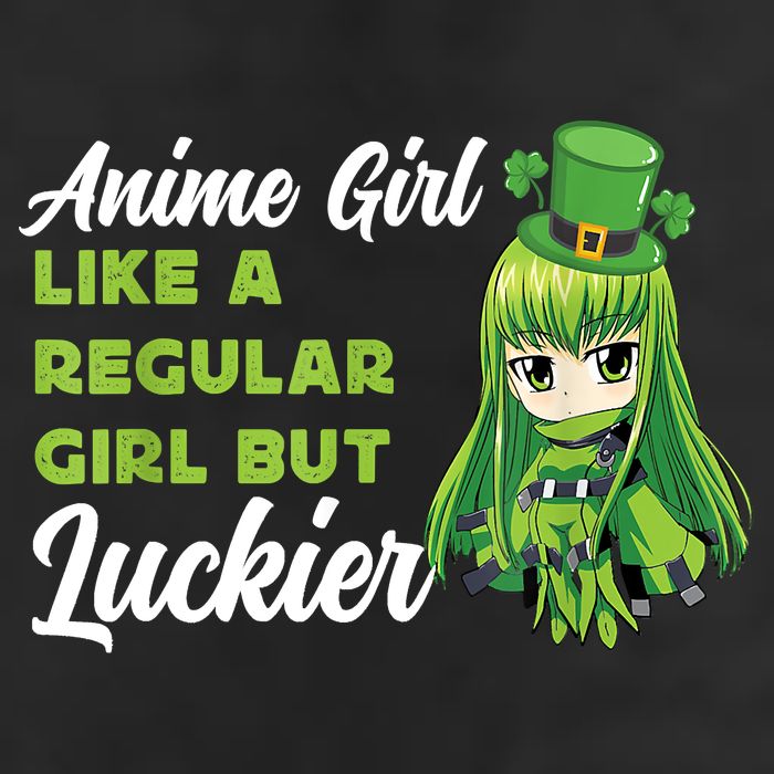 Anime Girl Like A Regular Girl But Luckier St Patrick's Day 11oz C Handle Ceramic Mug