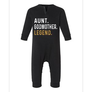 Aunt Godmother Legend Godparent Auntie Funny Aunt Lover Funny Gift Infant Fleece One Piece