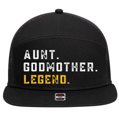 Aunt Godmother Legend Sweater Godmother Sister In Law. 7 Panel Mesh Trucker Snapback Hat