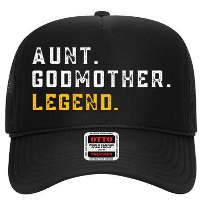 Aunt Godmother Legend Sweater Godmother Sister In Law. High Crown Mesh Back Trucker Hat