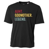 Aunt Godmother Legend Retro Vintage Funny Auntie Mothers Day Cooling Performance Crew T-Shirt