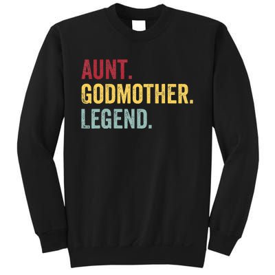 Aunt Godmother Legend Retro Vintage Funny Auntie Mothers Day Sweatshirt