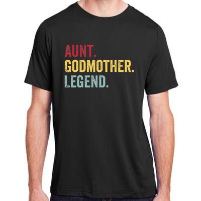 Aunt Godmother Legend Retro Vintage Funny Auntie Mothers Day Adult ChromaSoft Performance T-Shirt