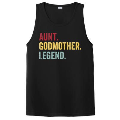 Aunt Godmother Legend Retro Vintage Funny Auntie Mothers Day PosiCharge Competitor Tank