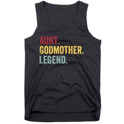 Aunt Godmother Legend Retro Vintage Funny Auntie Mothers Day Tank Top