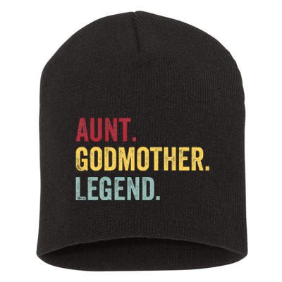 Aunt Godmother Legend Retro Vintage Funny Auntie Mothers Day Short Acrylic Beanie