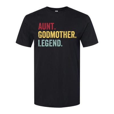 Aunt Godmother Legend Retro Vintage Funny Auntie Mothers Day Softstyle CVC T-Shirt