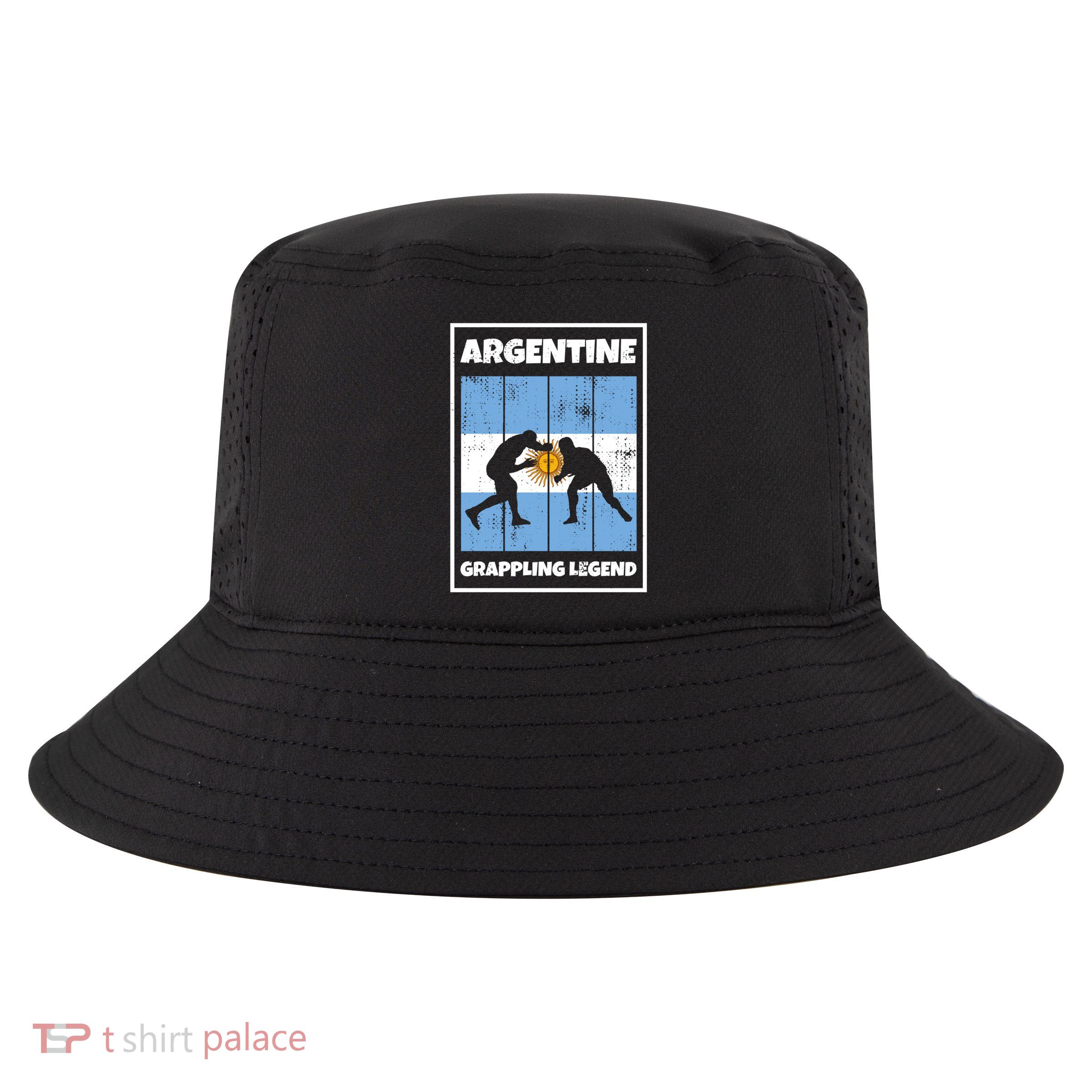 Argentine Grappling Legend With Flag For Argentina Grappling Funny Gift Cool Comfort Performance Bucket Hat