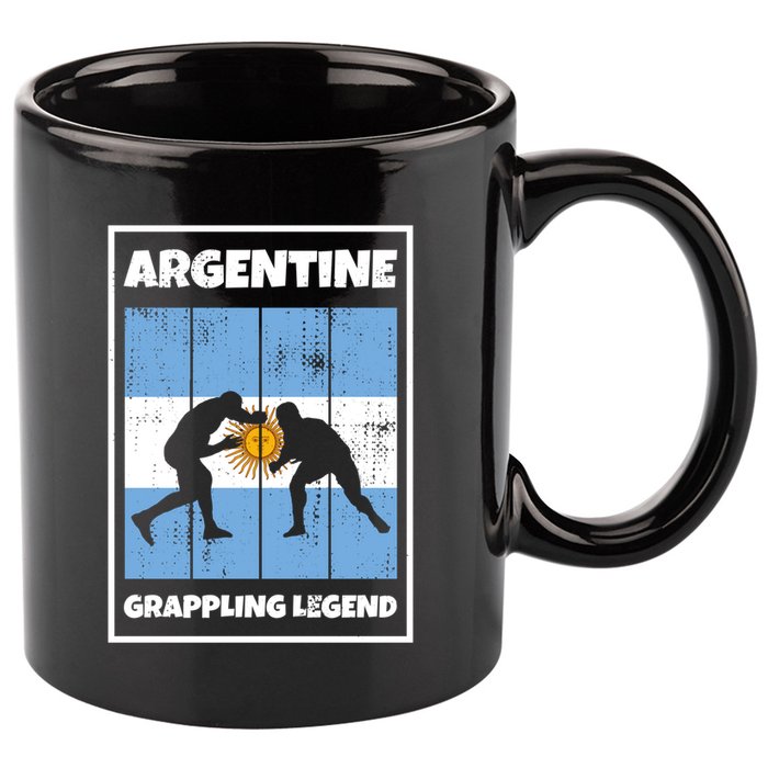 Argentine Grappling Legend With Flag For Argentina Grappling Funny Gift 11oz C Handle Ceramic Mug