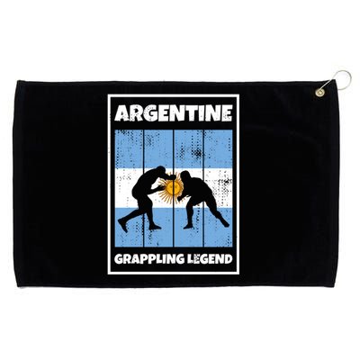 Argentine Grappling Legend With Flag For Argentina Grappling Funny Gift Grommeted Golf Towel