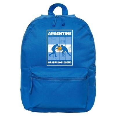 Argentine Grappling Legend With Flag For Argentina Grappling Funny Gift 16 in Basic Backpack