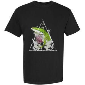 Anole Green Lizard Pet Anoles Reptile Smoke Garment-Dyed Heavyweight T-Shirt