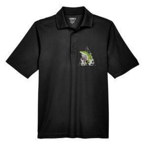 Anole Green Lizard Pet Anoles Reptile Smoke Men's Origin Performance Pique Polo