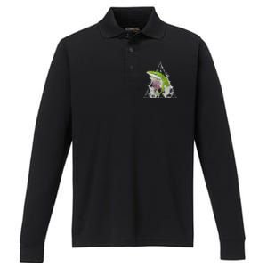 Anole Green Lizard Pet Anoles Reptile Smoke Performance Long Sleeve Polo