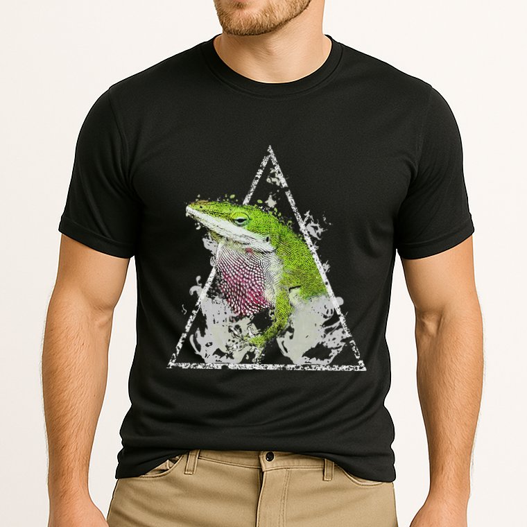Anole Green Lizard Pet Anoles Reptile Smoke Cooling Performance Crew T-Shirt