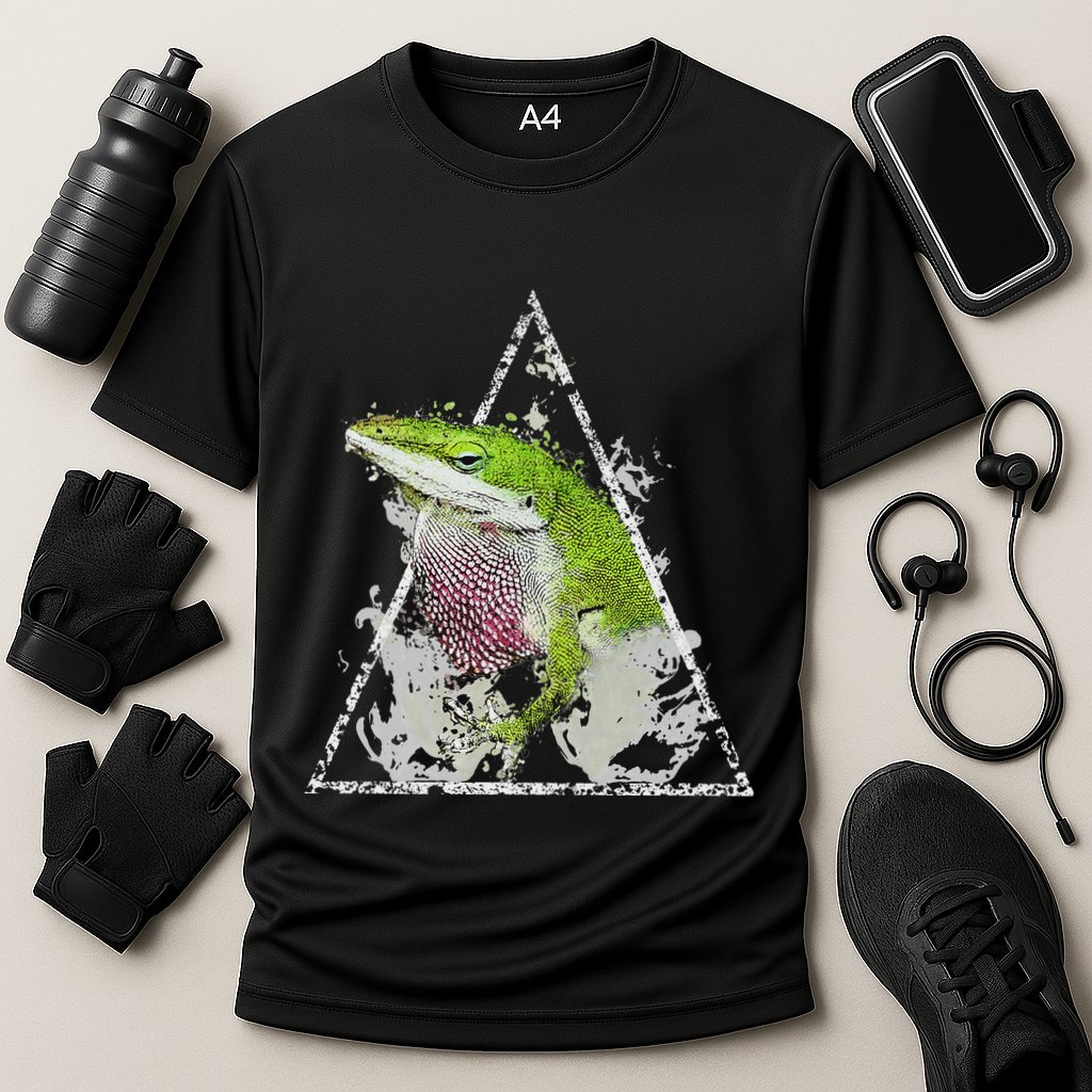 Anole Green Lizard Pet Anoles Reptile Smoke Cooling Performance Crew T-Shirt
