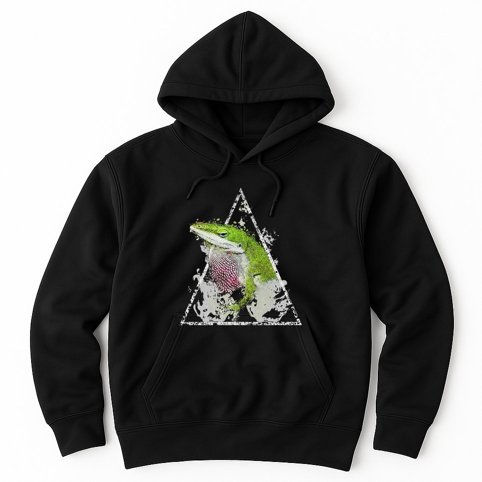 Anole Green Lizard Pet Anoles Reptile Smoke Hoodie