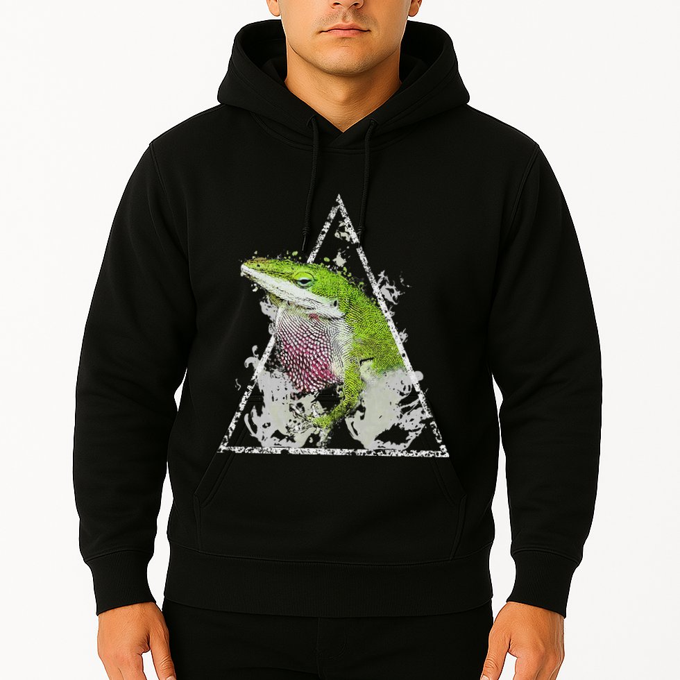 Anole Green Lizard Pet Anoles Reptile Smoke Hoodie