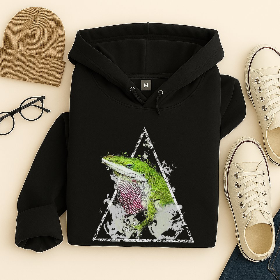 Anole Green Lizard Pet Anoles Reptile Smoke Hoodie