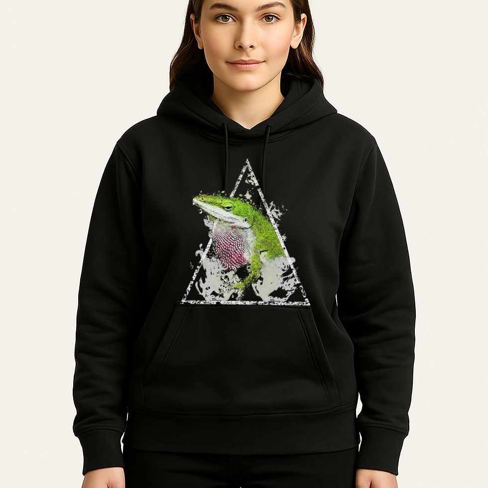 Anole Green Lizard Pet Anoles Reptile Smoke Hoodie