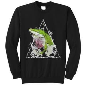 Anole Green Lizard Pet Anoles Reptile Smoke Sweatshirt