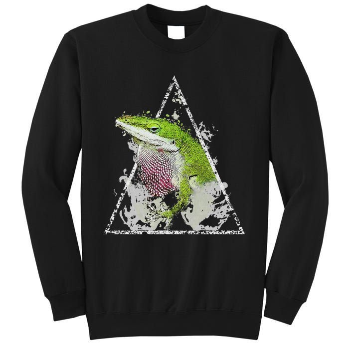 Anole Green Lizard Pet Anoles Reptile Smoke Sweatshirt