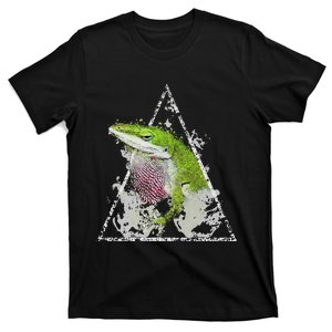 Anole Green Lizard Pet Anoles Reptile Smoke T-Shirt