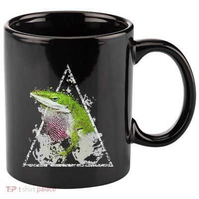 Anole Green Lizard Pet Anoles Reptile Smoke 11oz C Handle Ceramic Mug