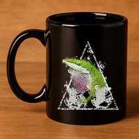 Anole Green Lizard Pet Anoles Reptile Smoke 11oz C Handle Ceramic Mug