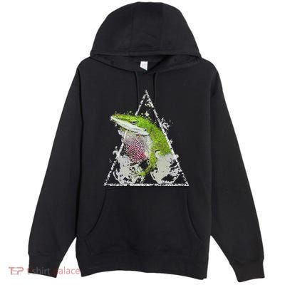 Anole Green Lizard Pet Anoles Reptile Smoke Premium Pullover Hoodie
