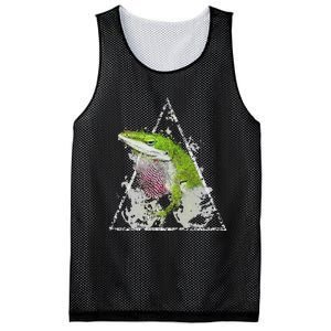 Anole Green Lizard Pet Anoles Reptile Smoke Mesh Reversible Basketball Jersey Tank