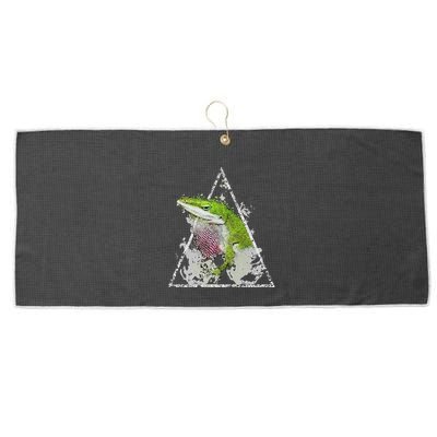 Anole Green Lizard Pet Anoles Reptile Smoke Large Microfiber Waffle Golf Towel
