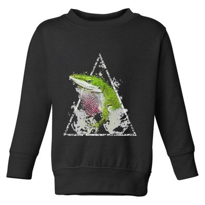 Anole Green Lizard Pet Anoles Reptile Smoke Toddler Sweatshirt