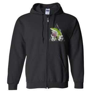 Anole Green Lizard Pet Anoles Reptile Smoke Full Zip Hoodie