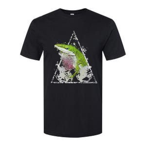 Anole Green Lizard Pet Anoles Reptile Smoke Softstyle CVC T-Shirt