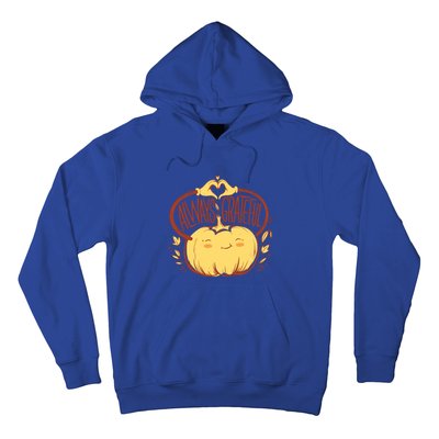 Always Grateful L Cute Happy Pumpkin Thanksgiving Quote Gift Hoodie