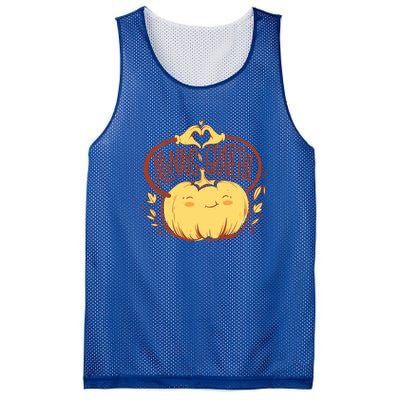 Always Grateful L Cute Happy Pumpkin Thanksgiving Quote Gift Mesh Reversible Basketball Jersey Tank