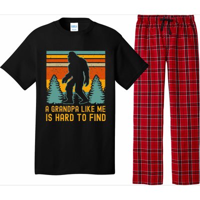 A Grandpa Like Me Is Hard To Find Bigfoot Grandpa Pajama Set