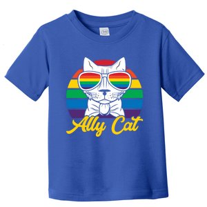 Ally Gay Lgbtq Lgbt Ally Cat Pride Month Straight Gift Toddler T-Shirt