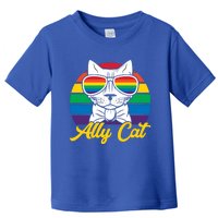 Ally Gay Lgbtq Lgbt Ally Cat Pride Month Straight Gift Toddler T-Shirt