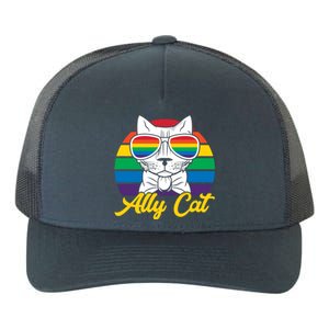 Ally Gay Lgbtq Lgbt Ally Cat Pride Month Straight Gift Yupoong Adult 5-Panel Trucker Hat